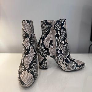 Aldo Faux Snakeskin Booties
